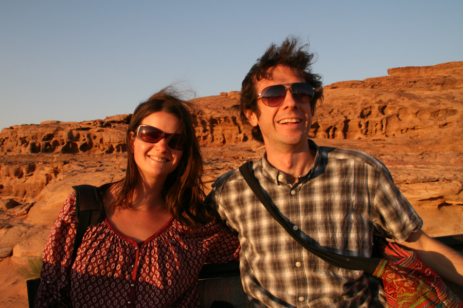 Erin and Simon in Wadi Rum, Jordan