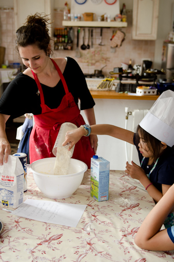During the summer, Emily teaches French cooking classes to youngsters