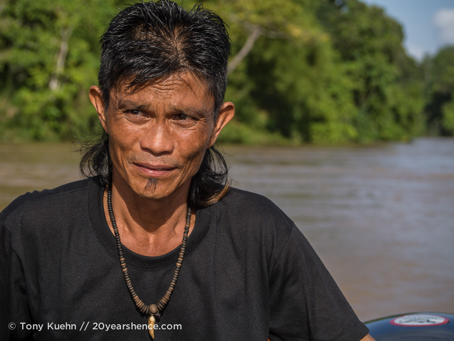 Our Borneo wildlife river safari guide, Lewis