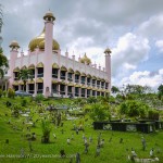 The pink mosque in Kuching, Malaysia