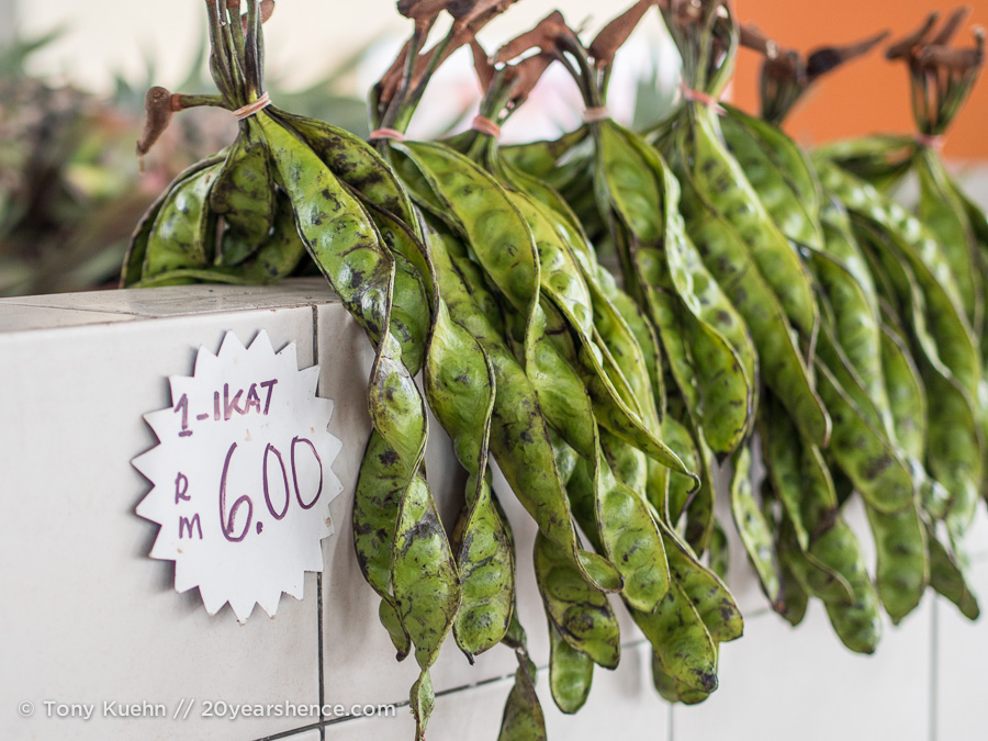 Stink beans in a market in Kuching, Borneo