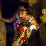 Steph in a cave in Vang Vieng, Laos