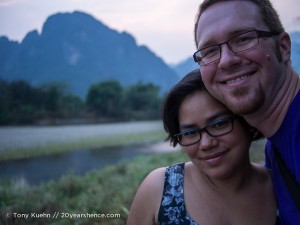 Steph and Tony in Vang Vieng
