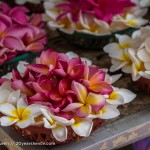 Flower market outside the Temple of the Tooth, Kandy, Sri Lanka