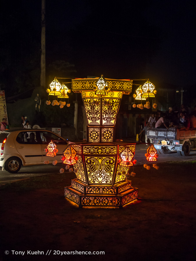 Vesak lanterns, Kandy, Sri Lanka