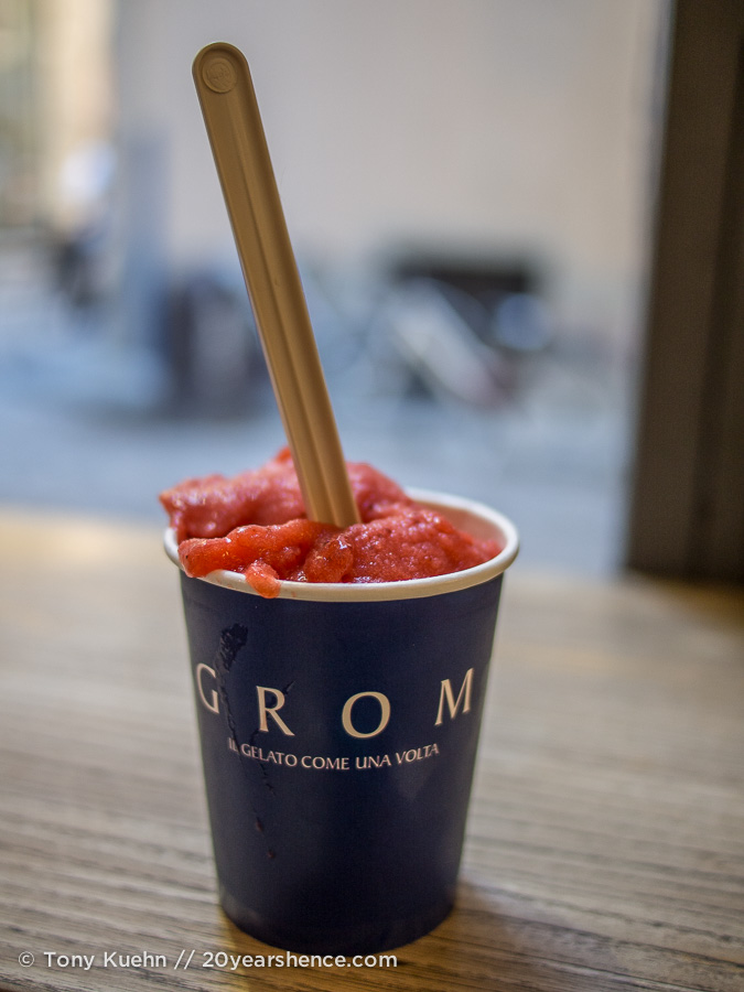Gelato from Grom in Florence