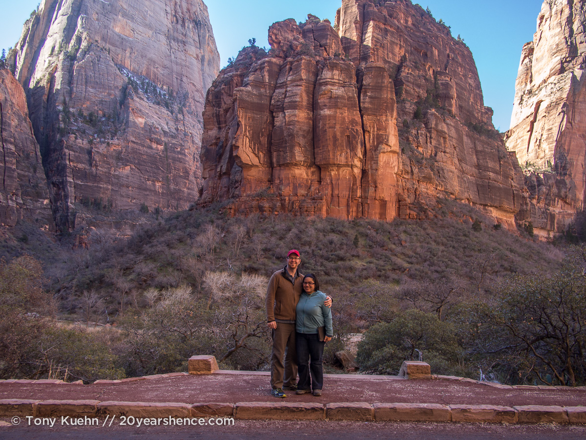 Steph and Tony in Zion National Park, Utah