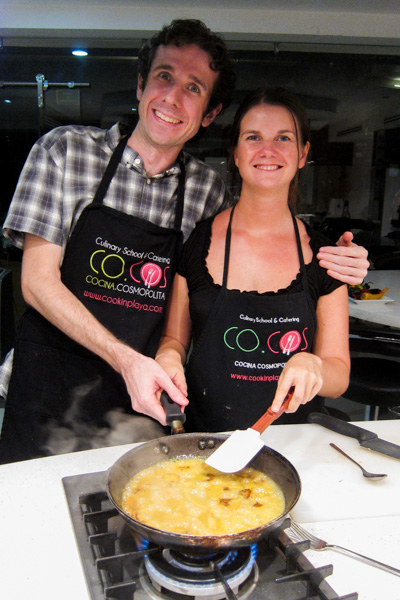 At a cooking class in Playa del Carmen, Mexico
