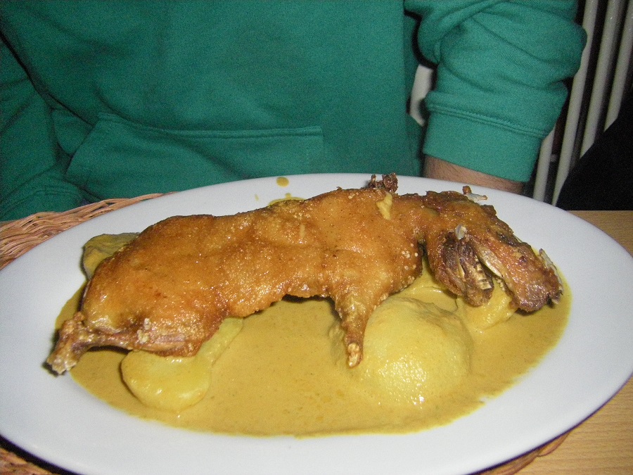 Fried cuy (guinea pig) in Chiclayo, Peru