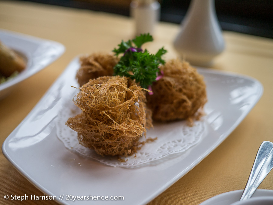 Deep-fried taro dumplings