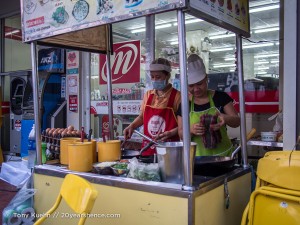 Thai food stall, Vientiane