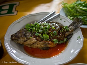 Fried fish, Vientiane, Laos