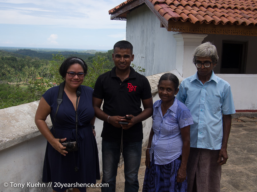 Steph with Sri Lankan family