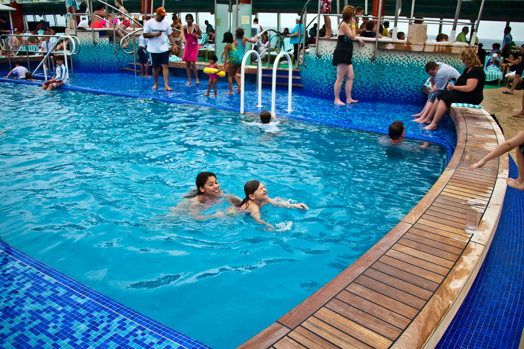 Swimming pool on a cruise ship