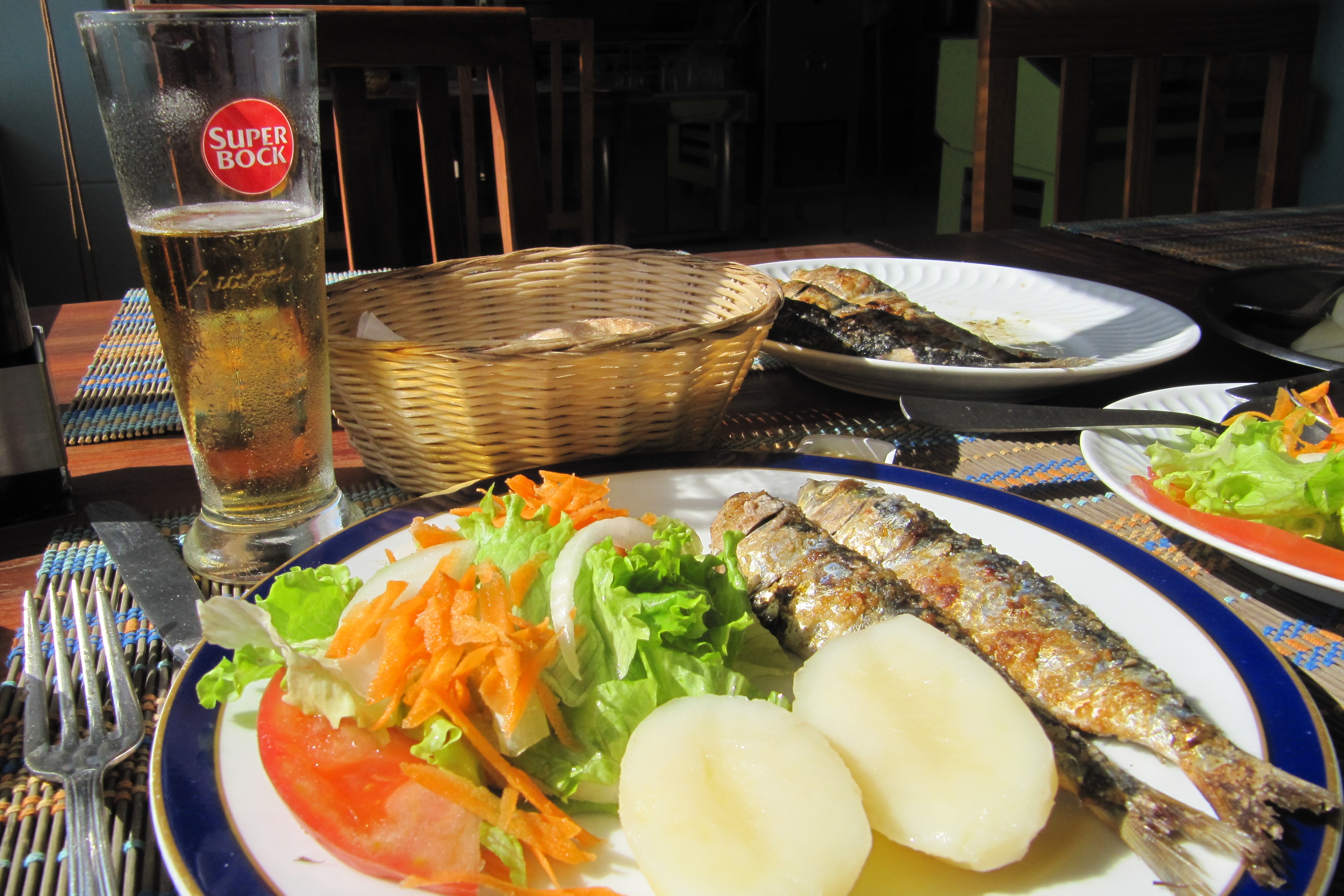 Portuguese grilled sardines