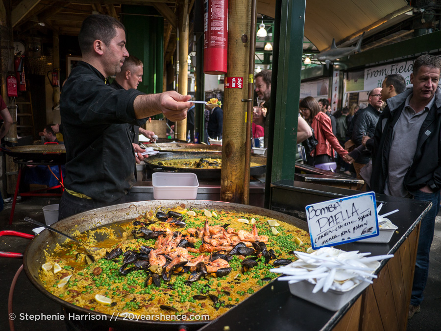 Paella vendor, Borough Market, London