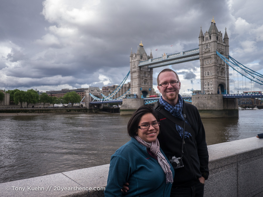 Steph and Tony in front of Tower Bridge