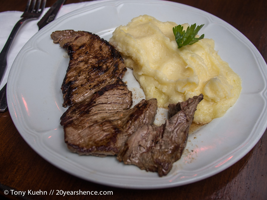 Flank Steak with Mashed Potatoes in Paris