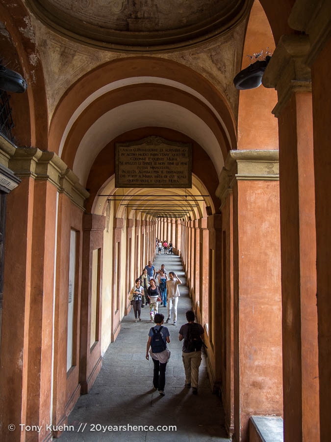 Porticos on the way up to San Luca