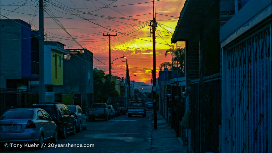 Sunset in Tlaquepaque, Guadalajara, Mexico