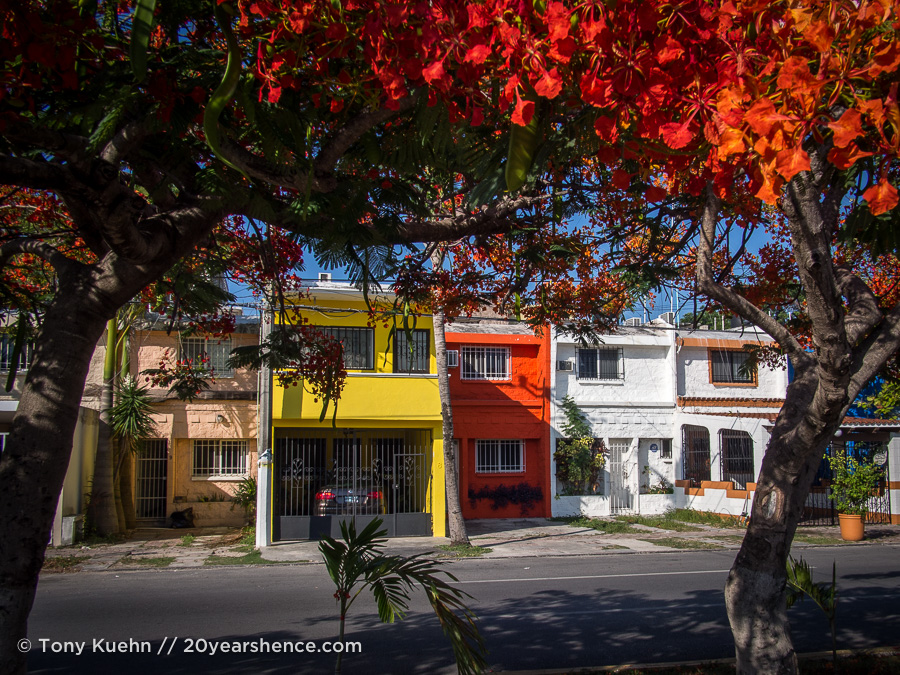 The streets of Playa del Carmen